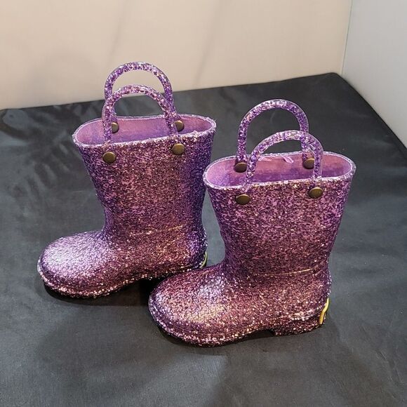 BRAND NEW CHIEF KIDS GIRL'S GLITTER PVC BOOT (Toddler/Little Kid) - Picture 7 of 16